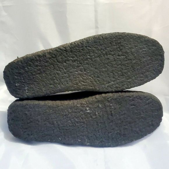 Lands’ End Black Suede‎ Leather Loafers Crepe Sole Made in Brazil Size 9 Women - Picture 5 of 7